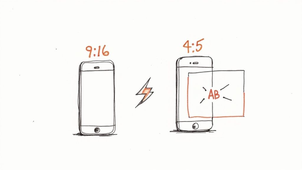 An image showcasing the dynamic, fast-paced nature of social media feeds on platforms like TikTok and Meta.