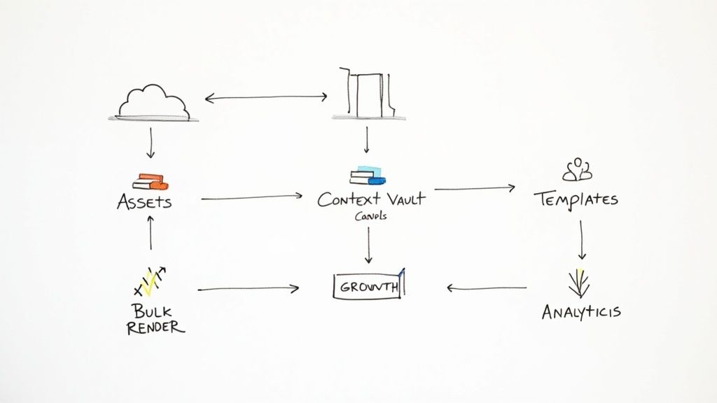A visual representation of a team's workflow, showing how AI integrates seamlessly into their processes.
