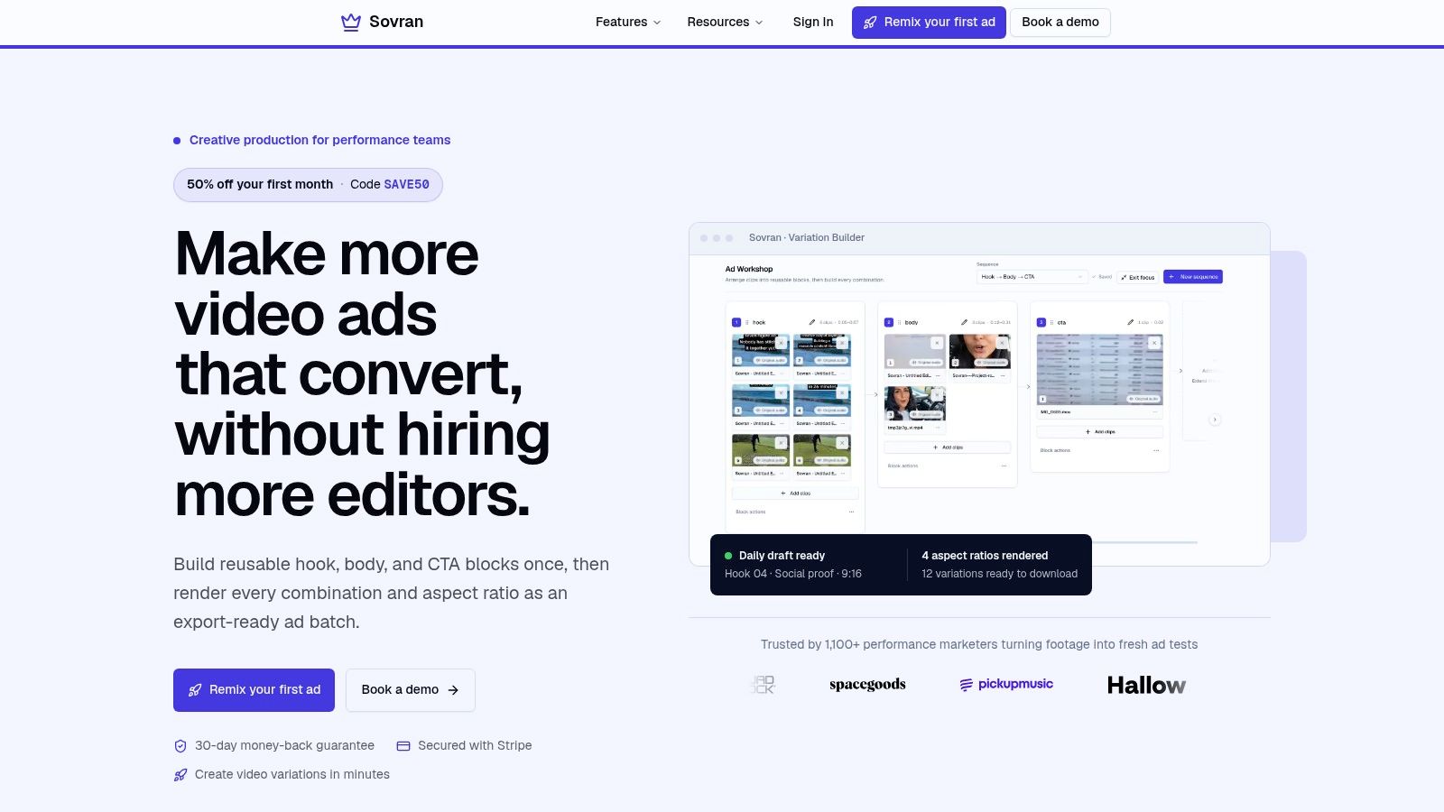 Screenshot from https://sovran.ai