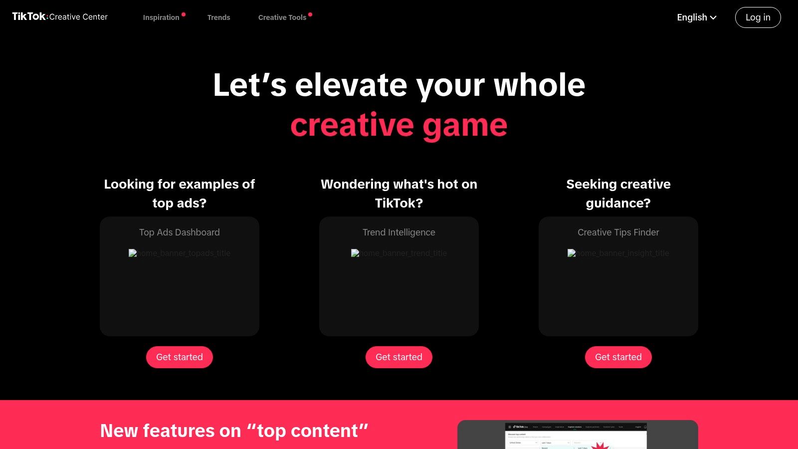 TikTok Creative Center (Top Ads Dashboard)