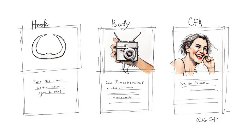 A woman browsing Instagram on her phone, illustrating the platform's advertising environment.